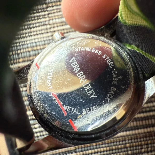 Vera Bradley Watch Women Silver Tone‎ Interchangeable Band Needs New Battery - Image 6
