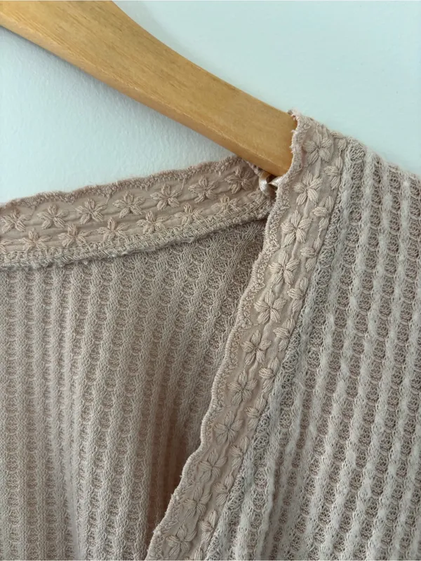 Francesca’s Tan Tie Up Detailed Top - Image 3