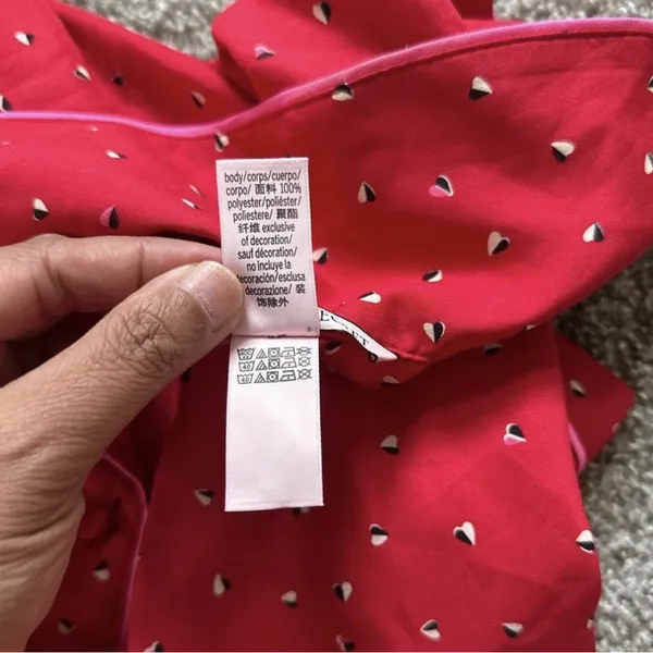 Victoria’s Secret Red Short-Sleeve Pajama Romper - Image 8