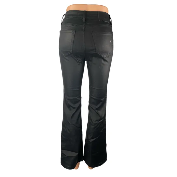 Hidden Women's Black Coated High Rise Skinny Flared Bootcut Trouser Pants Sz 25 - Image 2