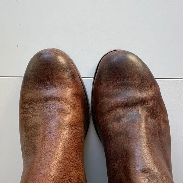 Frye‎ Leather Wedge Ankle Booties Women Brown Side Zip Round Toe Boots - Image 2
