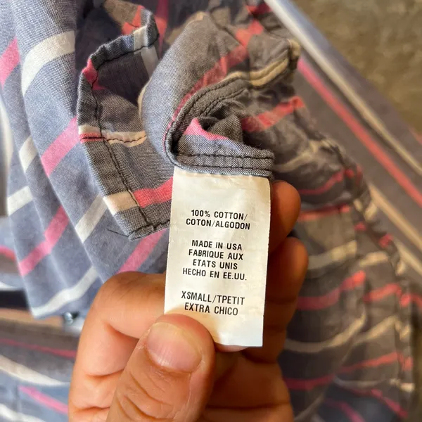 Rails Women’s Striped Button Down Shirt Size XS Blue & Pink‎ - Image 5