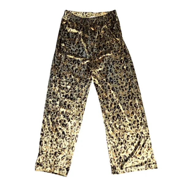anthropologie Mare Mare Cheetah Velvet Pants Size: L - Image 2