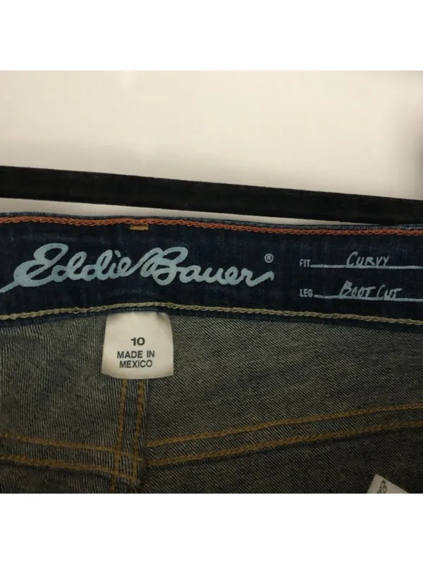 Eddie Bauer Curvy Fit Bootcut Jeans Size 10 Blue Denim Stretch Casual Womens - Image 3