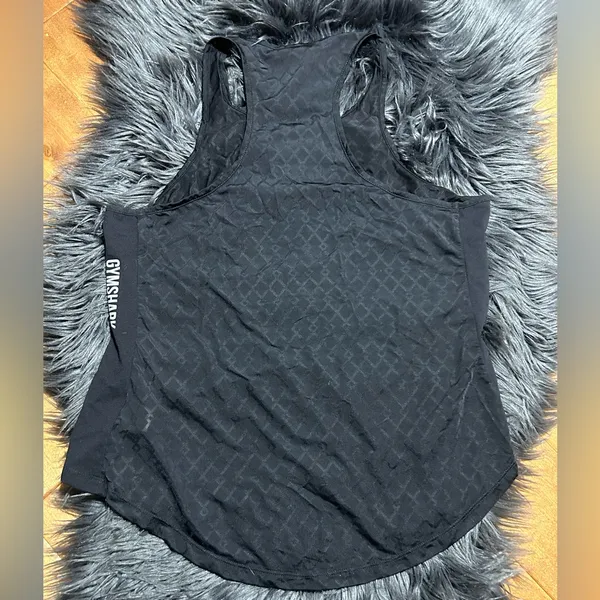 Gymshark Go Mesh Vest Black Performance Tank Size Medium - Image 3
