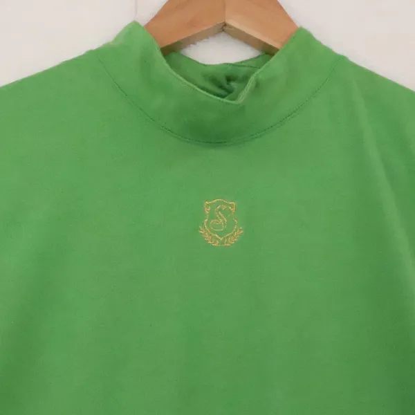 Vintage 80s 90s Stefano Drop Waist Dress Womens Size M Green Tennis Preppy - Image 2