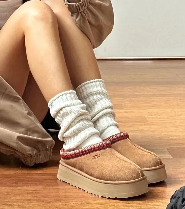 NEW Women's UGG Tazz Platform Slipper Chestnut Women's Tasman Chestnut Size 10 - Image 6