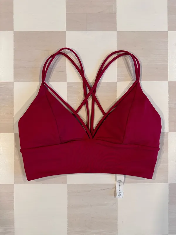 lululemon pushing limits bra luxtreme ruby red 6 - Image 3
