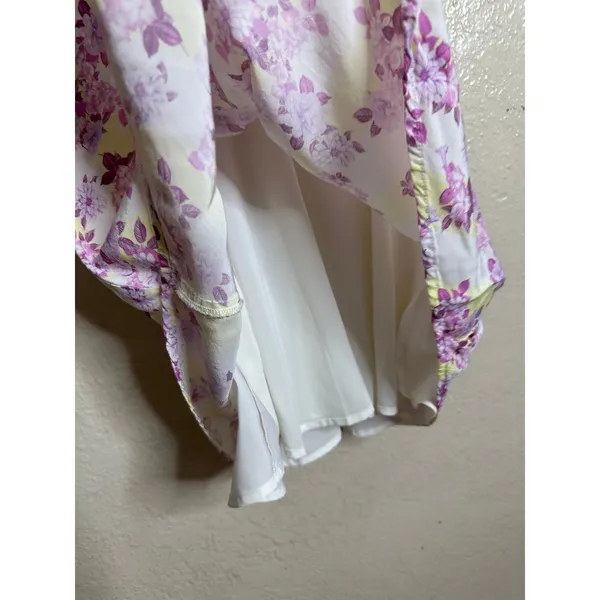 For Love & Lemons Atlanta Mini Dress size XS Floral Purple Yellow - Image 7