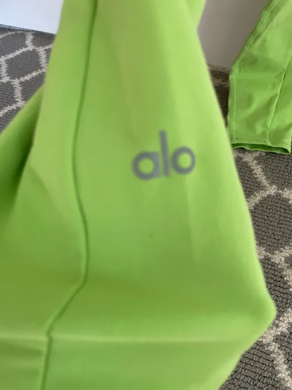 Alo Checkpoint 7/8 High Waist Leggings In Green Apple Size S! - Image 7