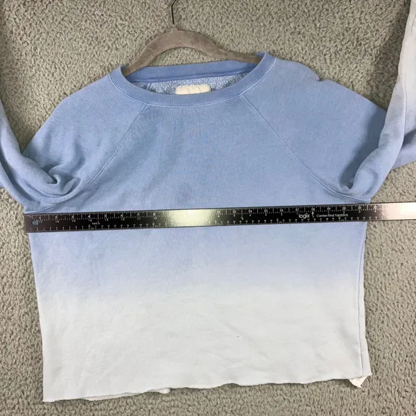 American Eagle Cropped Sweatshirt Women‎ Small Oversized Long Sleeve Ombre - Image 4