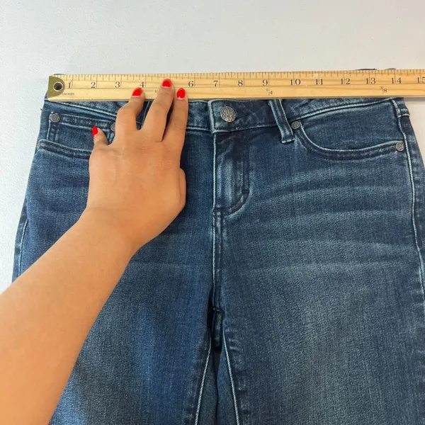 prAna Kara Skinny Jeans Womens 6/28 Blue Denim‎ Organic Cotton Stretch Mid Rise - Image 8