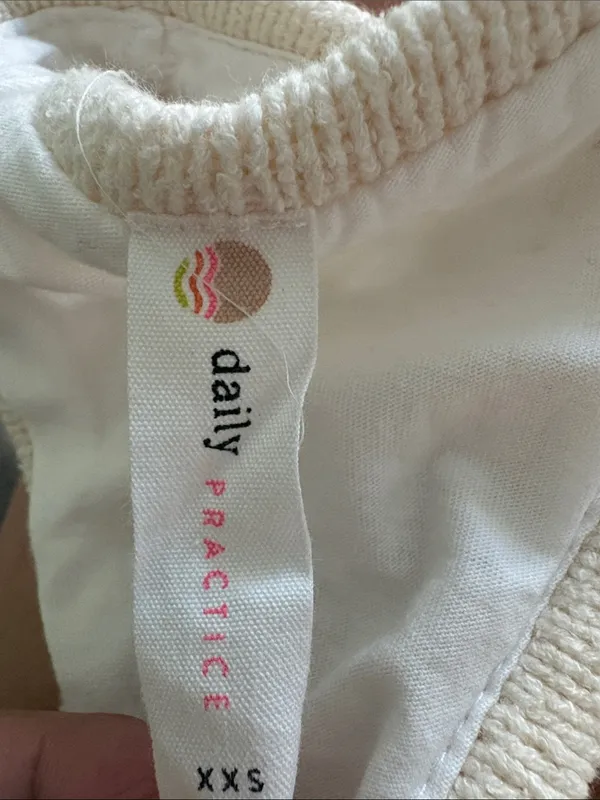 Daily Practice by Anthropologie Twofer Sweater Knit Mini Dress White Ivory XXS - Image 9