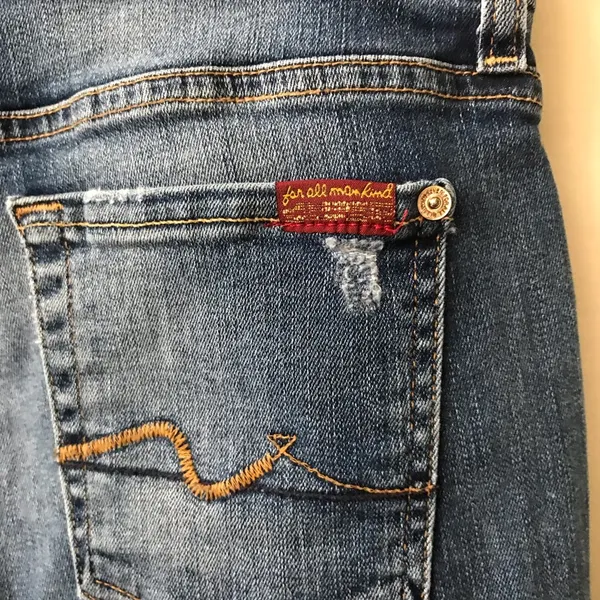 7 for All Mankind Straight Leg Jeans Size 30 - Image 4