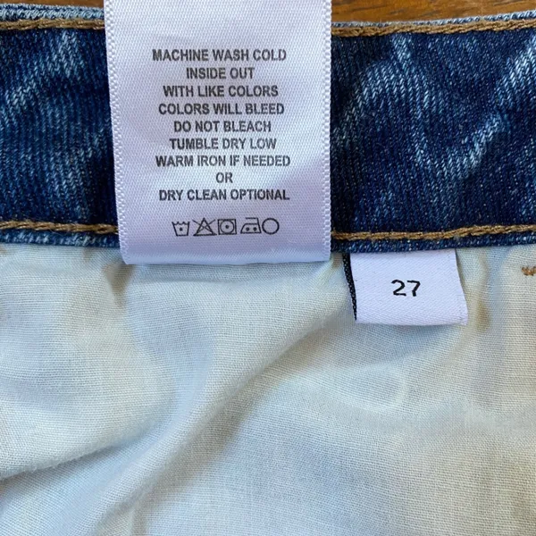 Vervet Blue Women's‎ Cotton Jeans 27X27" Distressed Raw Hem - Excellent - Image 12