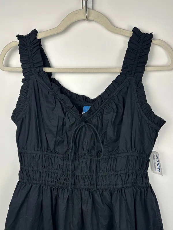Old Navy Waist-Defined Ruffled Midi Dress - Image 2
