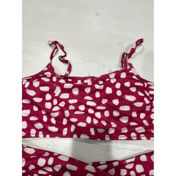 Bikini NEW W TAGS!‎ Pink with white spots size medium - Image 2