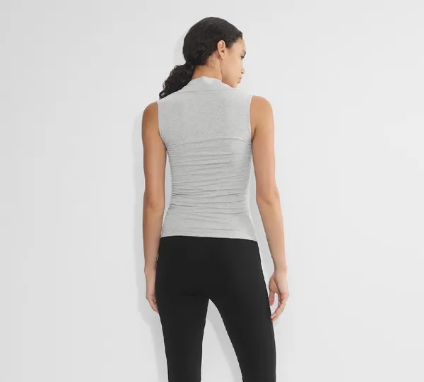 NWOT Aritzia Casual Contour Flourish Top in Heather Crome - Image 4