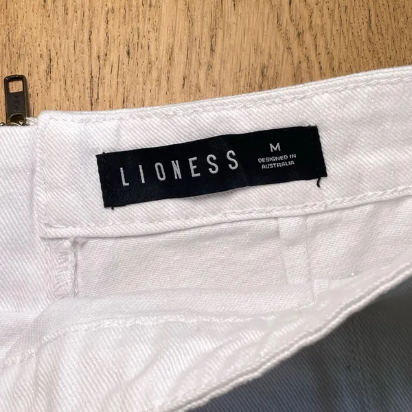Denim White Mini Skirt Princess Polly / Lioness - Image 4