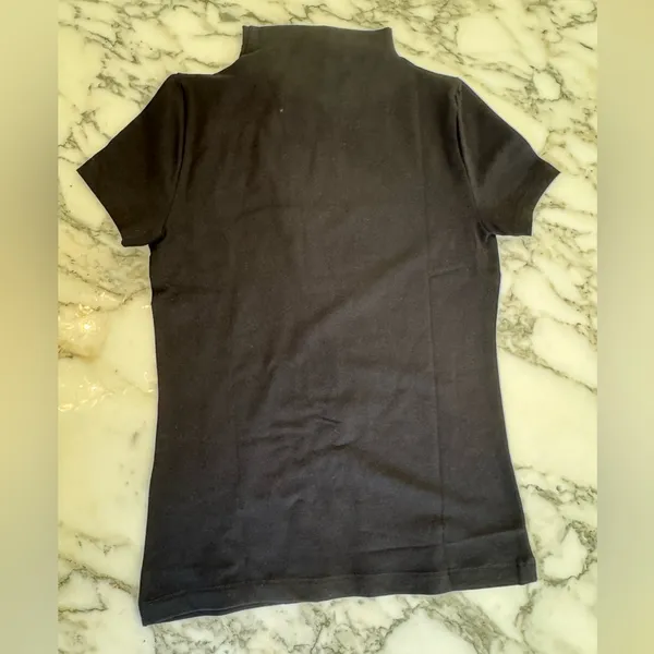 NWT Madewell Black Short-Sleeve Mockneck Tee S Sold Out! - Image 8