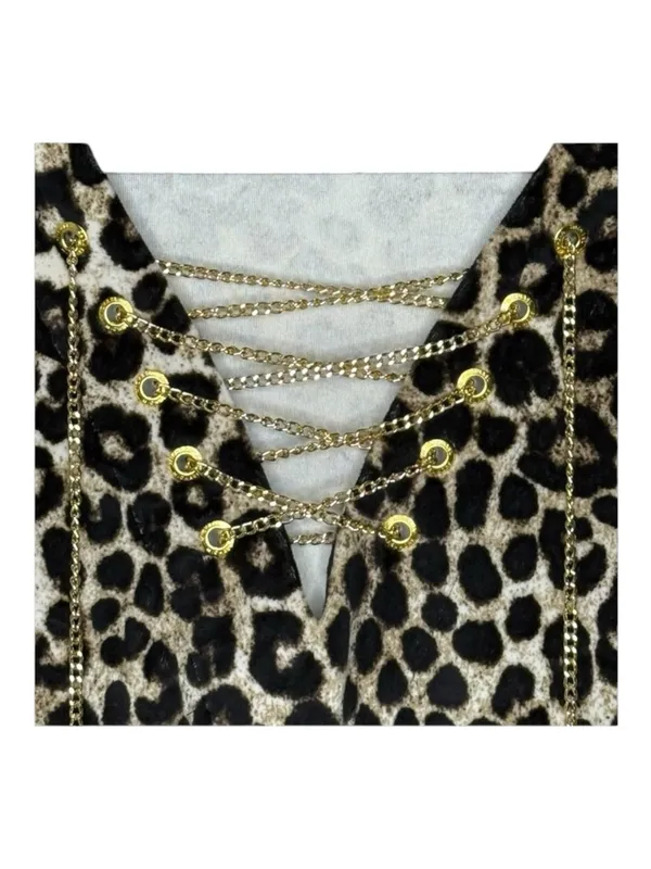new MICHAEL Michael Kors ☀︎︎ Cheetah Print Velour Dress ☀︎︎ Gold Hardware ☀︎︎ S - Image 5