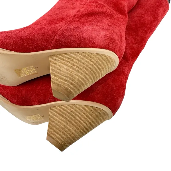 Jeffrey Campbell Free People Senita Mid Stella Slouch‎ Boot Red Suede Size 8 - Image 13