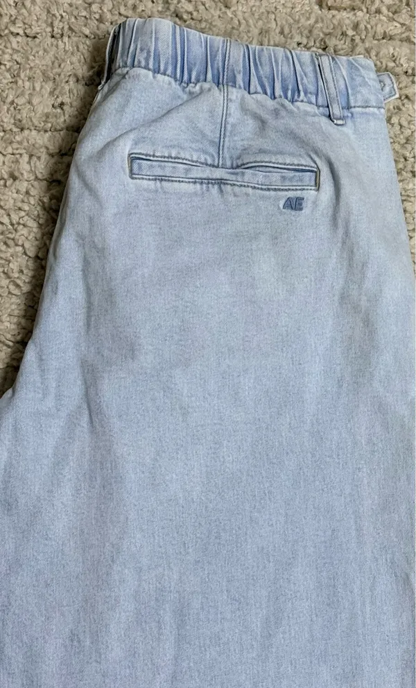 Women’s American Eagle high-rise Strigid wide leg trouser jeans size 12 regular - Image 9