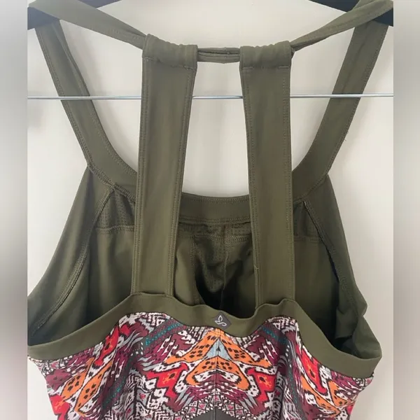 prAna Cantine Halter Active Dress L Cargo Marrakesh Olive Green Shelf Bra Sporty - Image 12