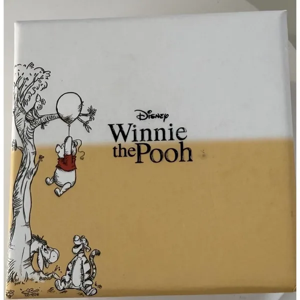 Disney Winnie the Pooh Gold Plated Necklace Red‎ Crystal Balloon Pendant NIB - Image 3