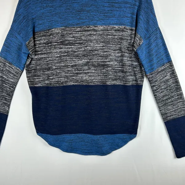 Rag & Bone Blue Gray Colorblock Knit‎ Sweater XS Long Sleeve Hudson Tee - Image 10