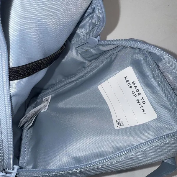 ATHLETA GIRL Preppy Purse‎ Limitless Convertible Mini Bag Belt Blue Fanny Pack - Image 10