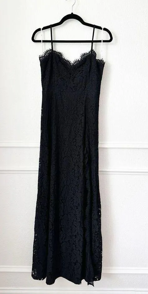 Updated Elegance Lace Maxi Dress in Black sz M - Image 4