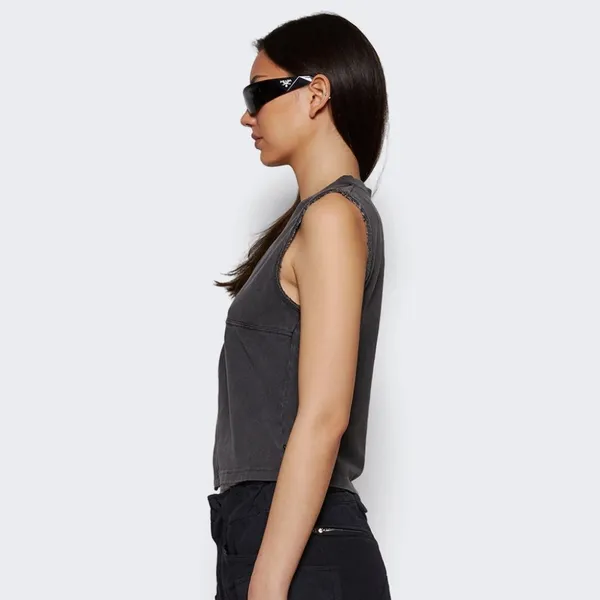 Alexander Wang V-Neck Tank Top in Faded Black Size XS - Image 11