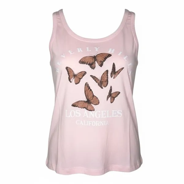 Grayson Threads Pink Butterfly Graphic Los Angeles Tank Top Women's, Size M, NWT - Image 2