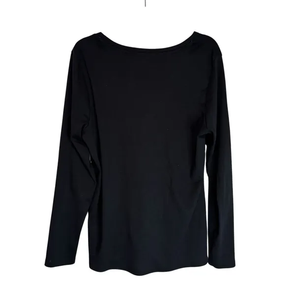 US Polo Assn Womens Black V Neck Long‎ Sleeve Classic Fit T Shirt Size XL - Image 6