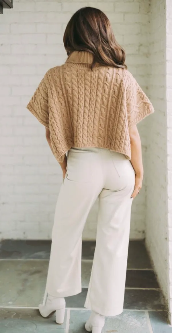 These Three Boutique Beige Leather Pants - Image 4