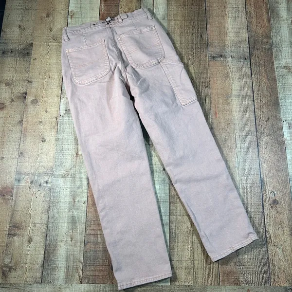 Old Navy Mauve Pink Sky-Hi Straight Extra High Rise Carpenter Pants Womens 6 - Image 6