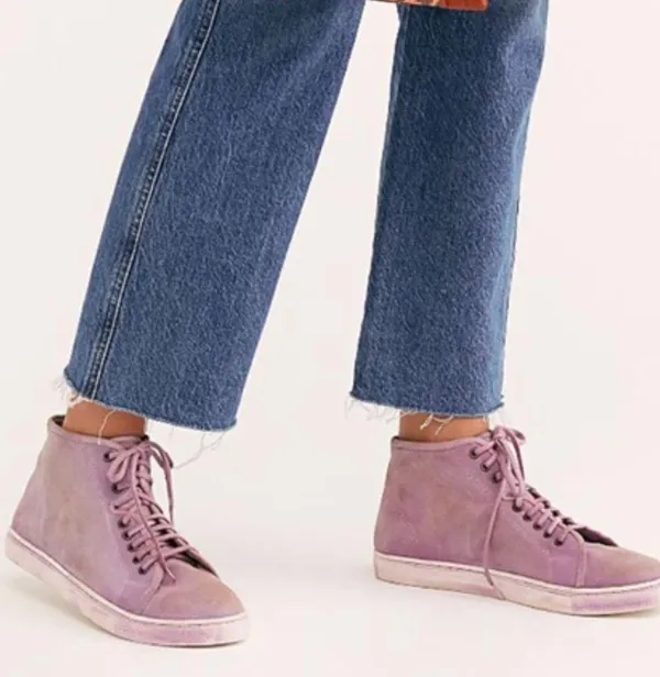Free People River Run Distressed High Top Sneaker - Image 3