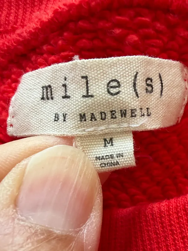 Hawaii Miles by Madewell bell sleeve crop sweatshirt cotton crewneck pullover - Image 4