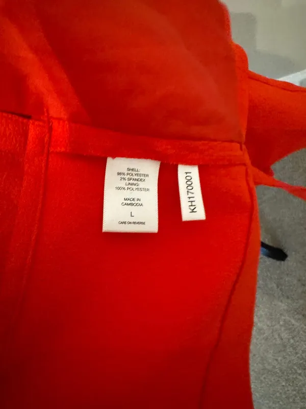 New York And Company New! Orange Belted Open Front Blazer Size L - Image 6