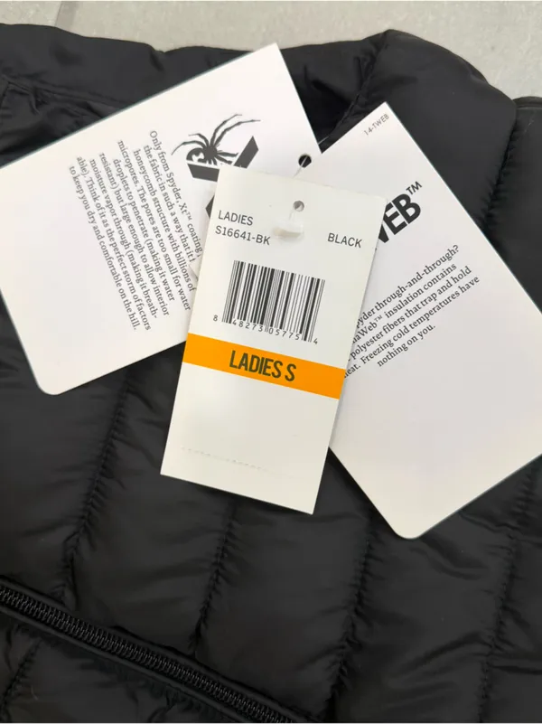 Spyder Ladies Supreme Puffer Vest - Black - Image 4