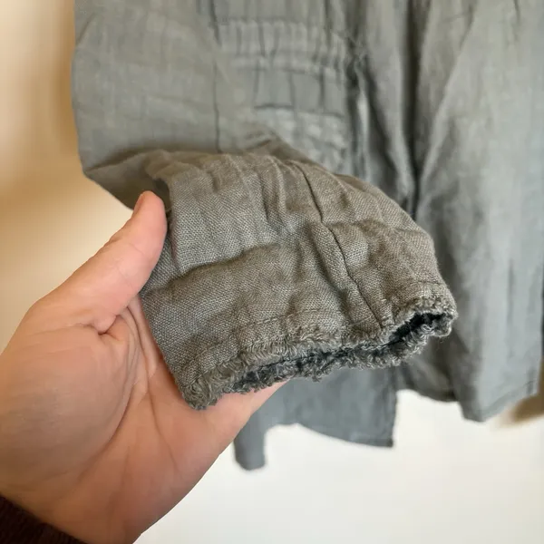 BACI Italian Linen Jacket Green Gray Medium 5181683‎ KAK - Image 2