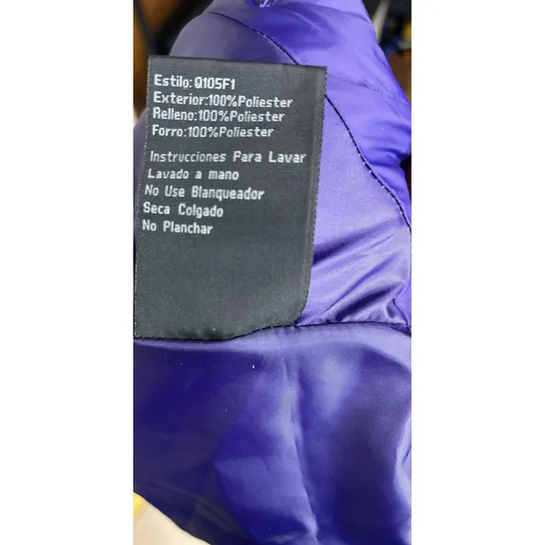 Coalition Purple Cropped Puffer Jacket M Statement Collar Designer Style Coat Size M - Image 8