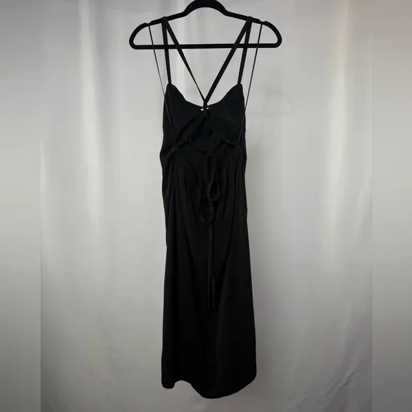 NWT Abercrombie‎ & Fitch Criss Cross Back Midi Dress in Black Size Large - Image 6