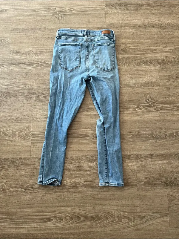 Abercrombie Simone High Rise Ankle Jeans Womens 28 6 Light Wash Distressed Y2K - Image 9