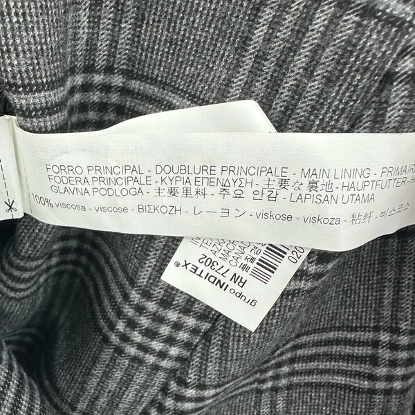 Zara Woman NWT Double Breasted Gray Checkered‎ Blazer Jacket Size XS - Image 5