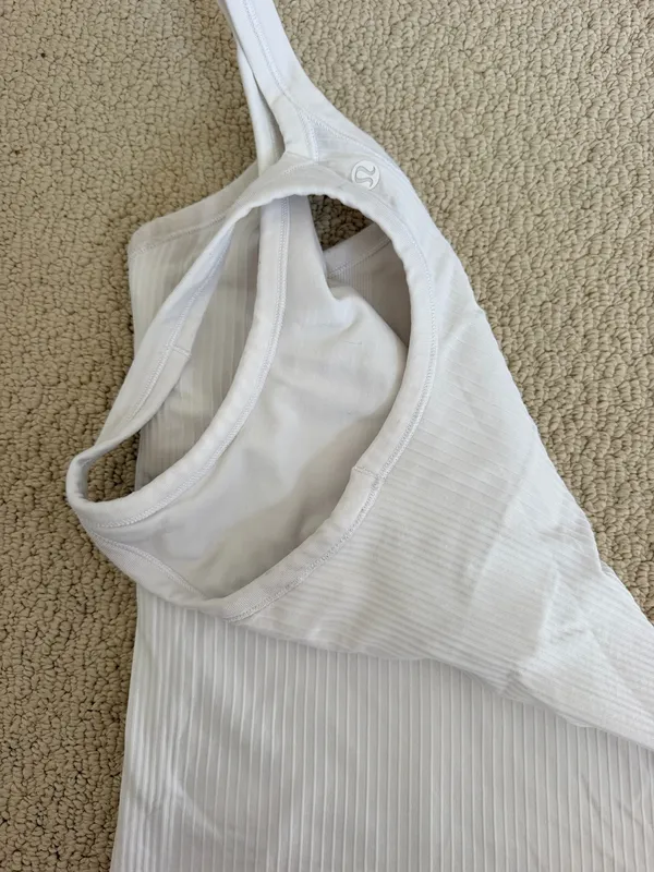 White Lululemon Ebb To Street Tank Top - Image 2