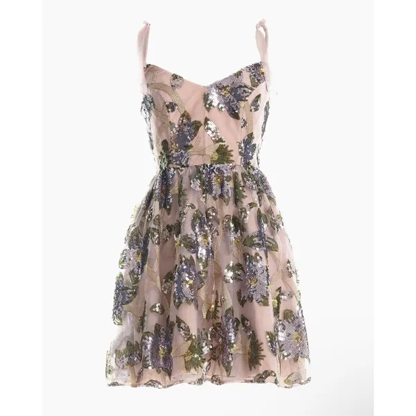 New! Dress‎ The Population Kaitrin Sequin Corset Fit & Flare Mini Dress Sz Small - Image 6