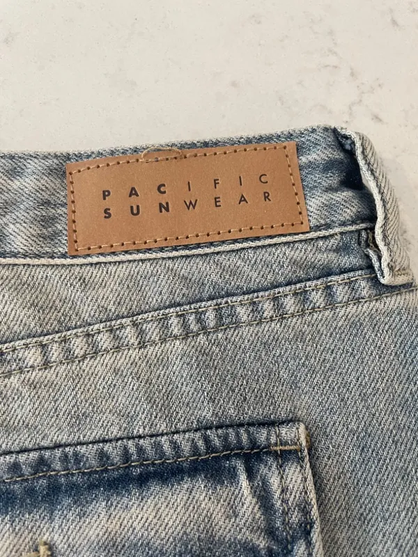 New With Tag Pacsun "Evalina" Raw Hem Denim Mini Skirt Size 30! - Image 5
