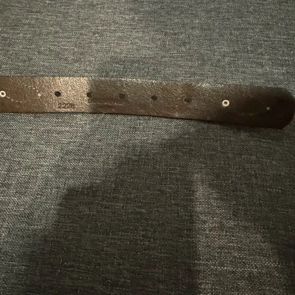 DOCKERS Brown Leather Belt Tooled Floral‎ Silver Tone Buckle Studded Sz M Navajo - Image 4